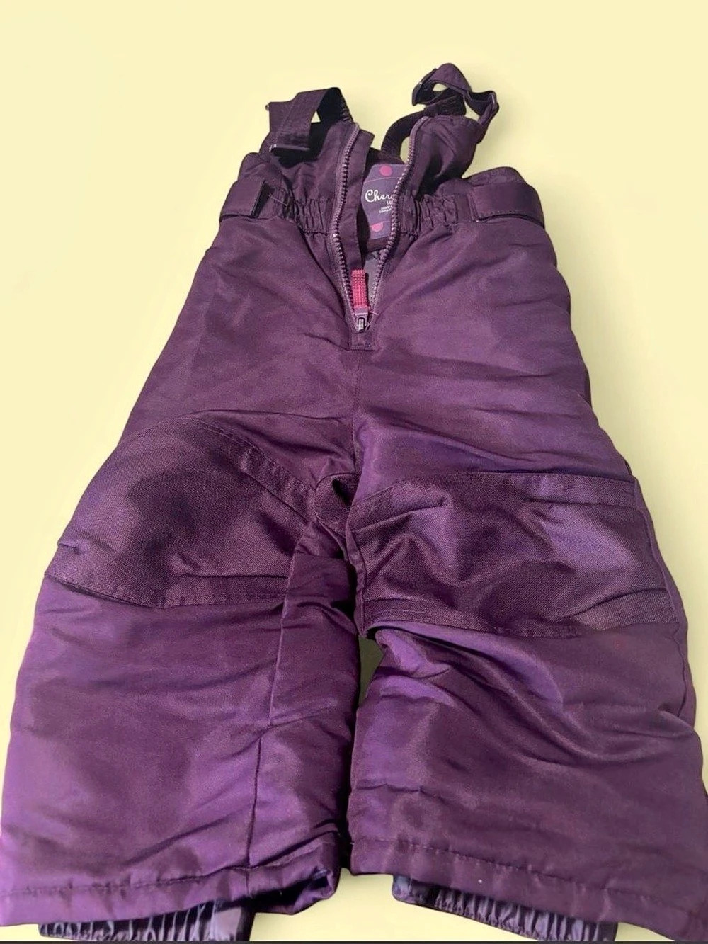Vintage Cherokee Purple Snow Bib Overalls Baby 18M